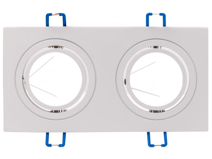 Dvojitý biely podhľadový rámček hranatý výklopný