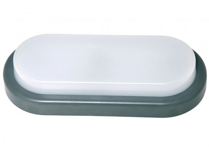 Sivé LED nástenné svietidlo 12W