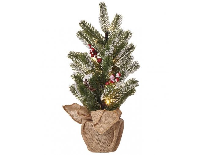 LED vianočný stromček zasnežený 52 cm