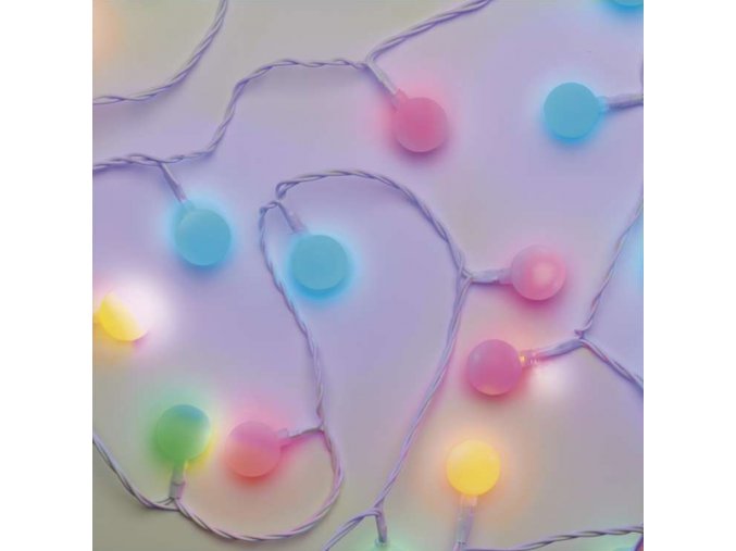 LED vonkajšie reťaz - guličky 4m, multicolor, časovač