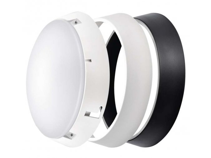 Biele/čierne LED stropní/nástěnné svítidlo 14W IP54