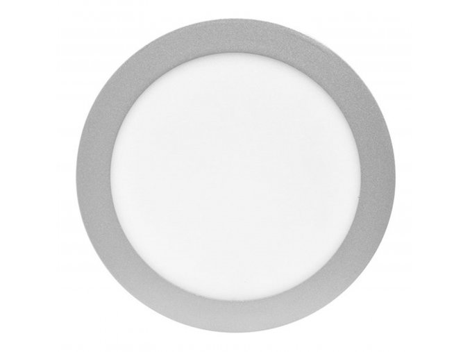 Strieborný vstavaný LED panel guľatý 225mm 24W