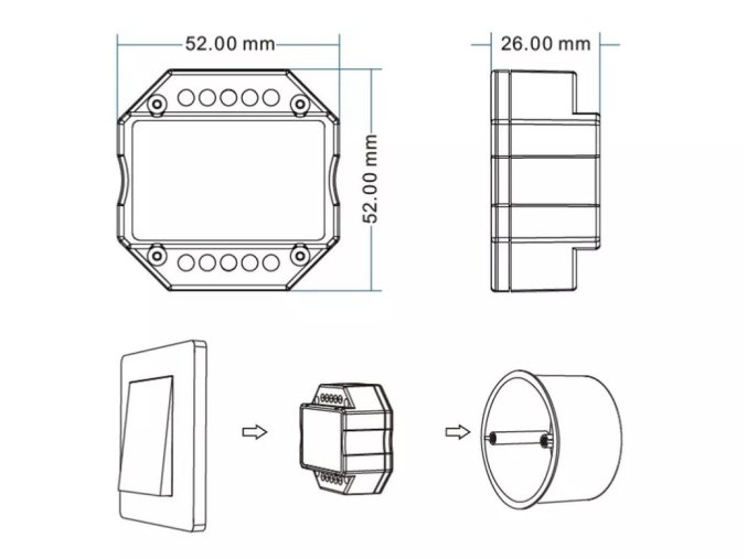 DimLED SMART Stmievač TUYA pre LED svietidlá 230V