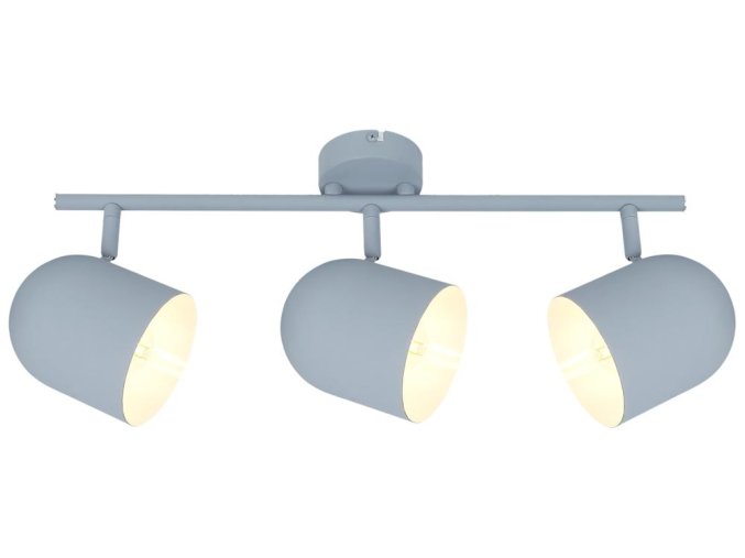 Sivé stropné svietidlo Azuro pre žiarovku 3x E27