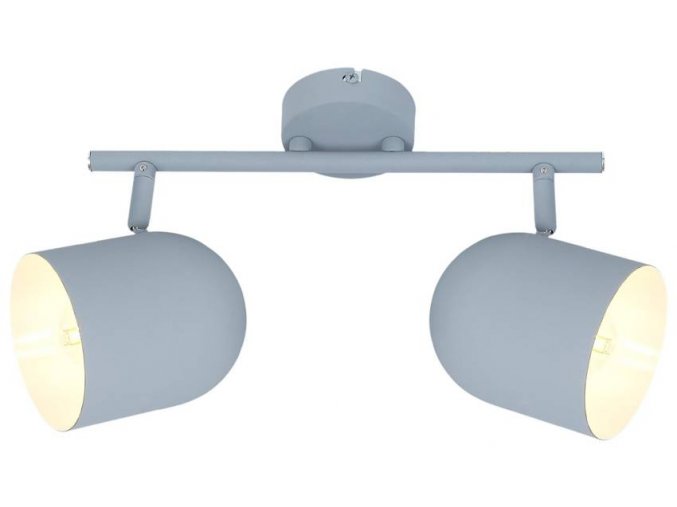 Sivé stropné svietidlo Azuro pre žiarovku 2x E27