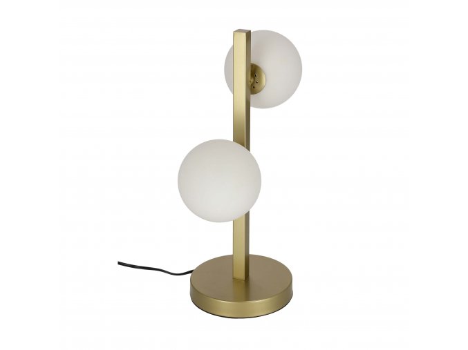 Mosadzná stolová lampa Kama pre žiarovku 2x G9