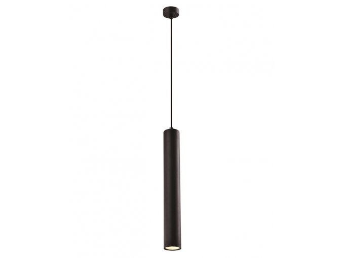 Čierny závesný luster Tubo 40cm pre žiarovku GU10