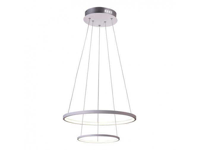 Biele závesné LED svietidlo Lune okrúhly 50cm 40W