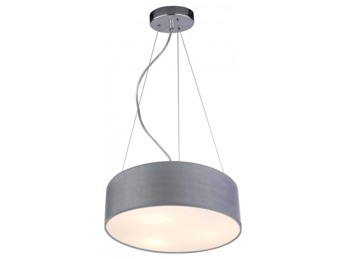 Sivý závesný luster Kioto pre žiarovku 3x E27