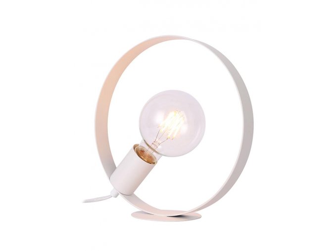 Biela stolová lampa Nexo Ledea pre žiarovku 1x E27