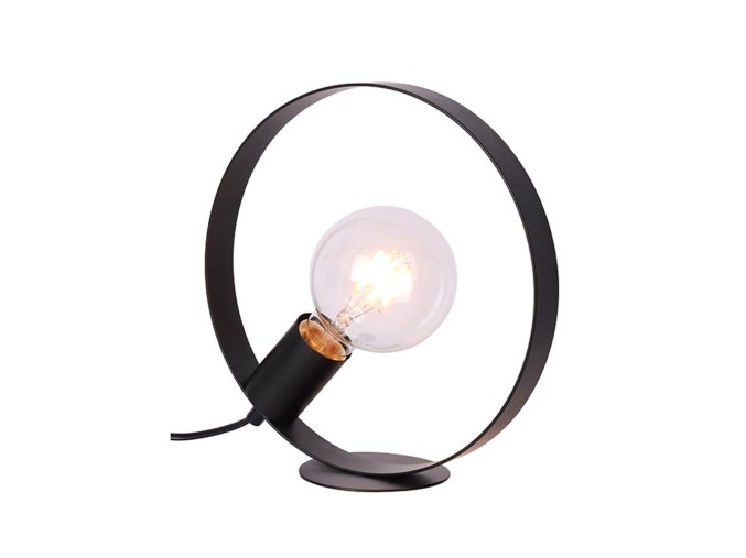 Čierna stolová lampa Nexo Ledea pre žiarovku E27