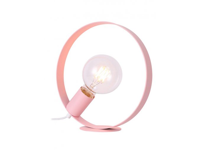 Ružová stolová lampa Nexo Ledea pre žiarovku 1x E27