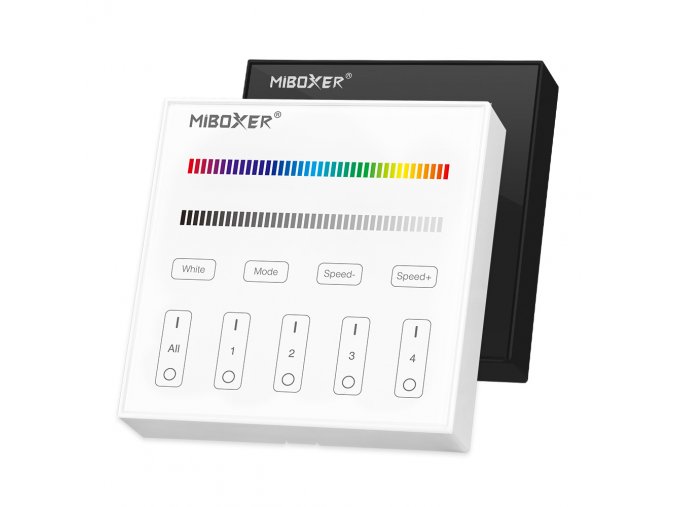 Mi-Light RF Nástenný diaľkový ovládač pre RGB+RGBW LED pásiky, 4-kanálový