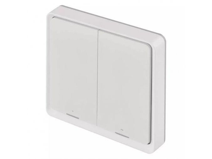 GoSmart Biely prenosný ovládač scén ZigBee, 2-tlačítkový
