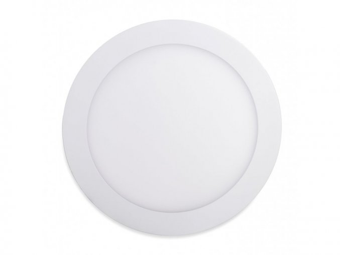 Biely vstavaný LED panel guľatý 220mm 18W Economy