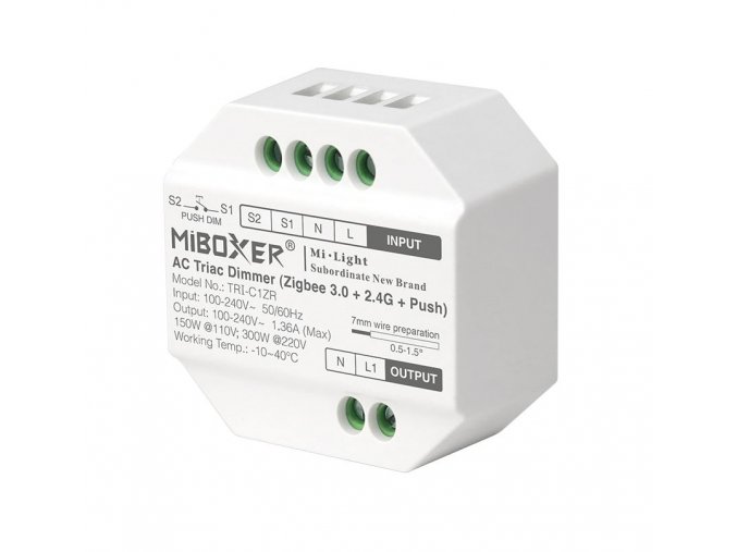 Mi-Light MiBoxer ZIGBEE+RF Triakový stmievač pre LED svietidlá 230V