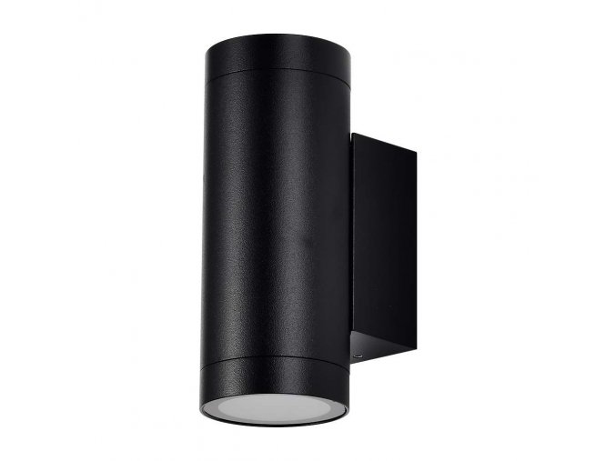 Čierne fasádne svietidlo okrúhle 2x GU10 IP54