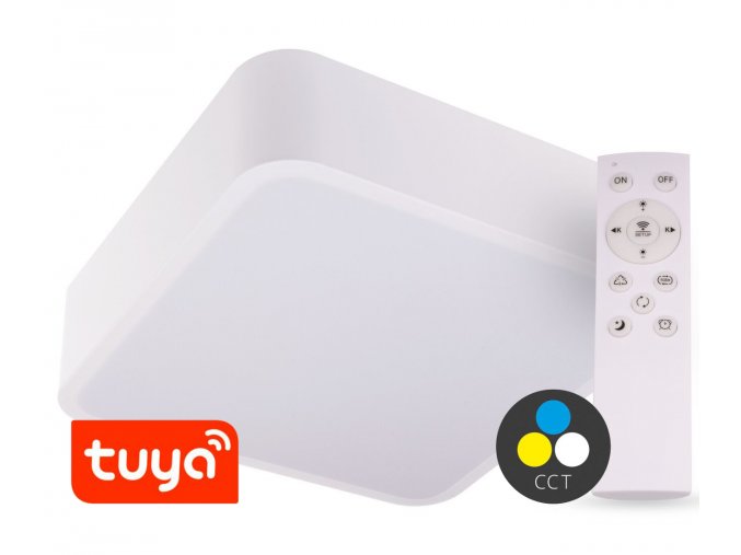 SMART TUYA Biele LED stropné svietidlo hranaté 300x300mm 24W CCT s DO