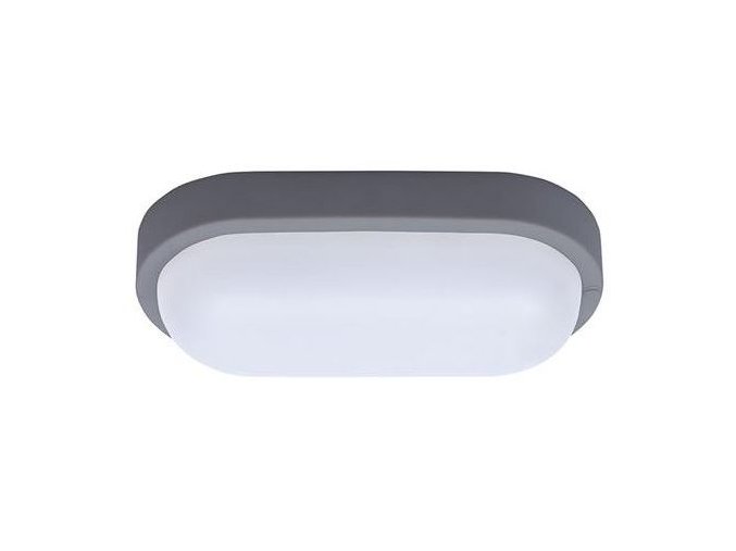 Šedé LED stropné/nástenné oválne svietidlo 13W I54