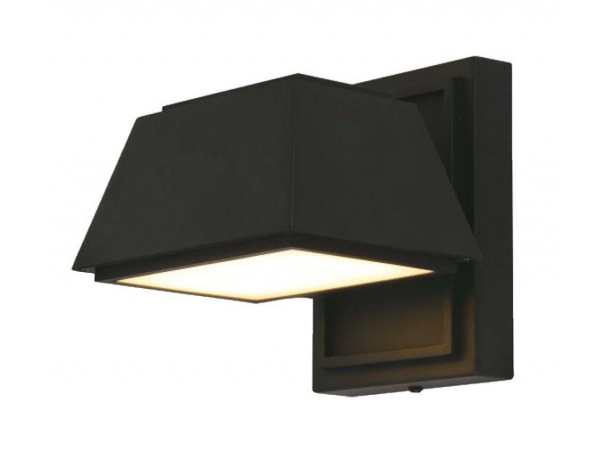 Čierne LED nástenné svietidlo 15W IP65