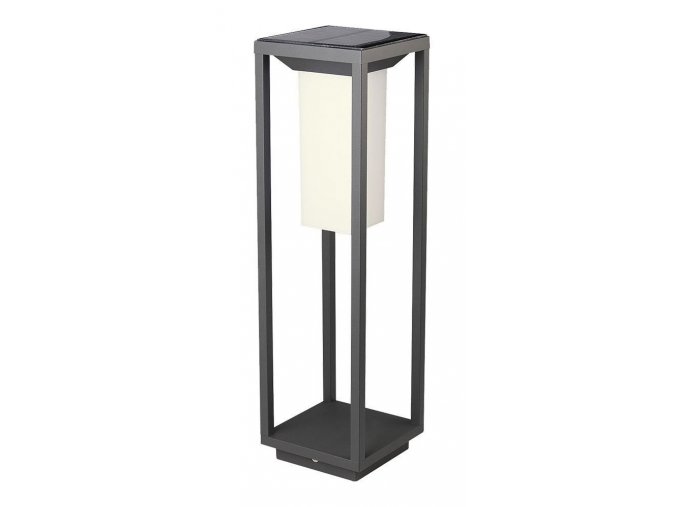 Šedé LED záhradné solárne svietidlo s pohybovým čidlom 500mm 2W IP65