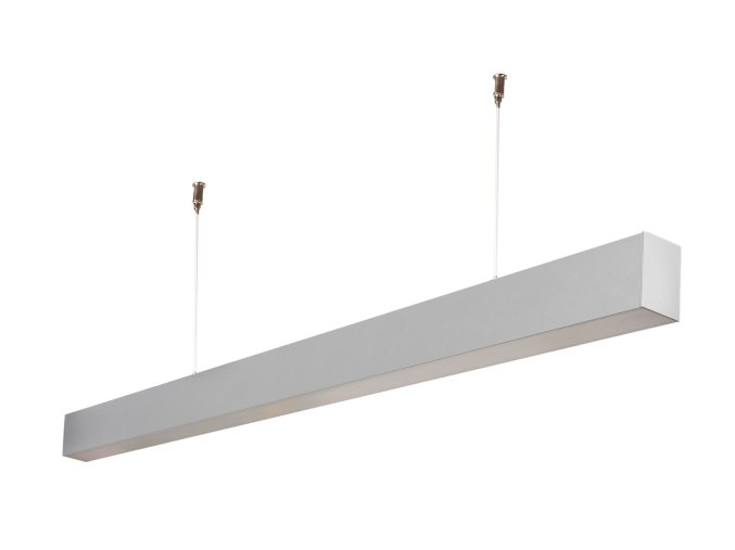 Sivé lineárne prisadené / závesné LED svietidlo 120cm 40W 120lm/W Premium