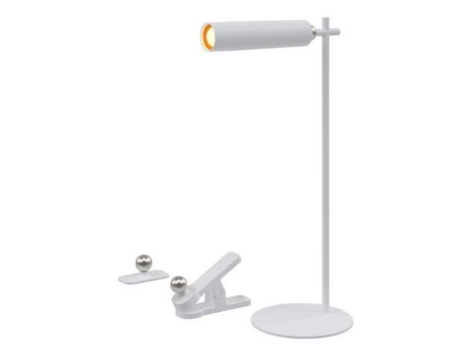 Biela LED stolová nabíjacia magnetická lampa 3v1 3W