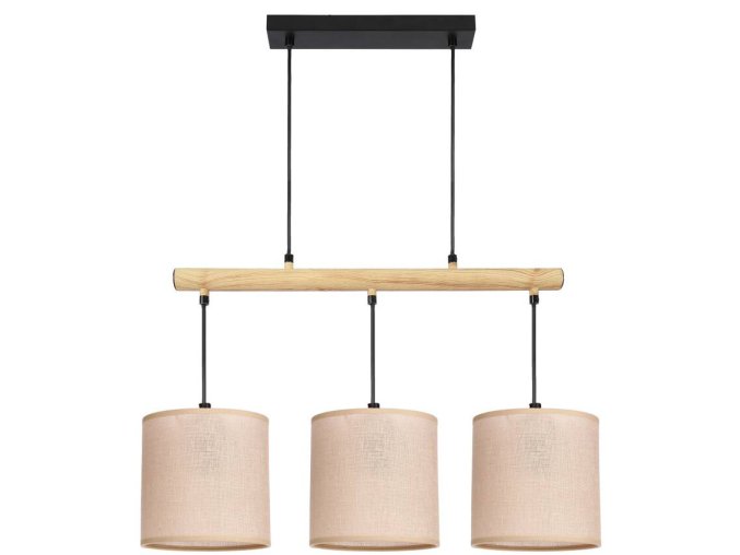 Závesný luster Combi pre žiarovku 3x E27