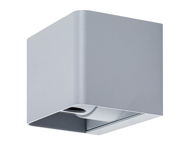Sivé fasádne LED svietidlo Hallstatt 10W IP54