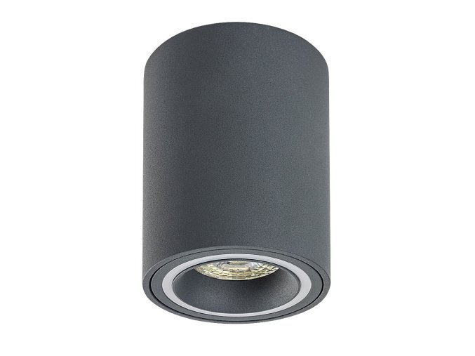 Sivé stropné svietidlo Kobald okrúhle pre žiarovku GU10