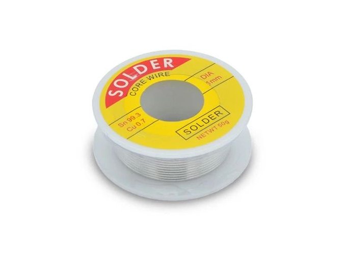 Bezolovnatý cínový spájkovací drôt s tavivom 1,0mm 50g