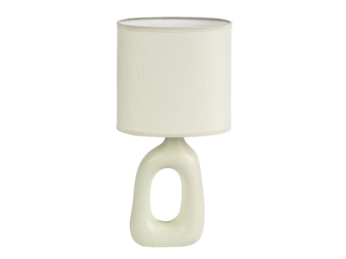 Biela stolová lampa Sylira pre žiarovku E14