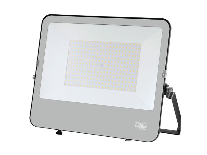 Čierny LED reflektor 200W 135lm/W Premium s 1m káblom