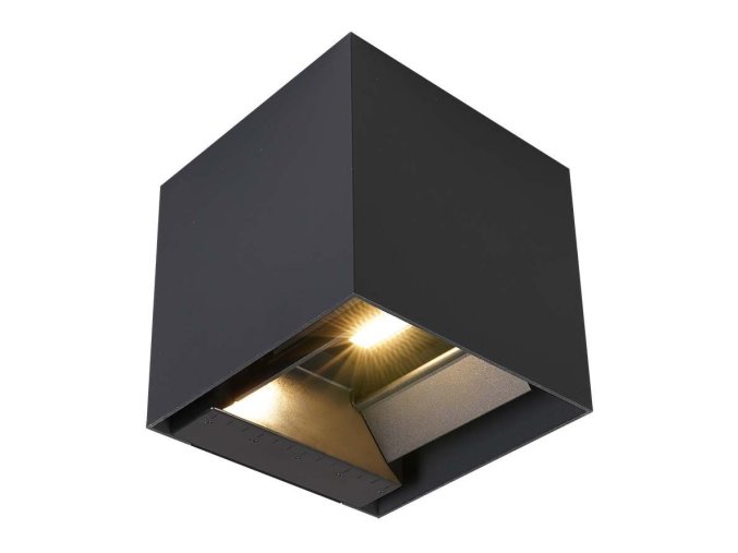 Sivé LED fasádne solárne svietidlo hranaté s pohybovým čidlom 9W IP65 CCT