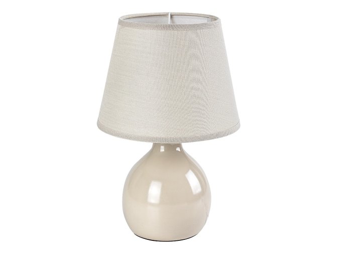 Béžová stolná lampa Ingrid pre žiarovku E14