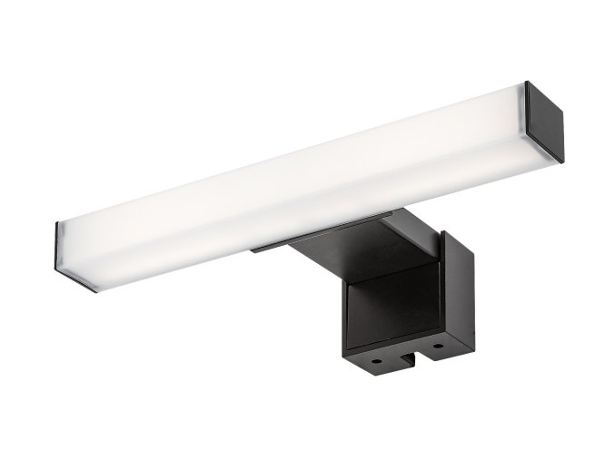 Čierne LED svietidlo nad zrkadlo 3v1 Oliro 20cm 4W