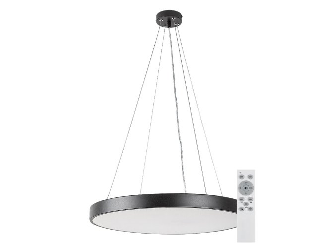 Čierne závesné LED svietidlo Tesia 600mm 60W CCT s DO