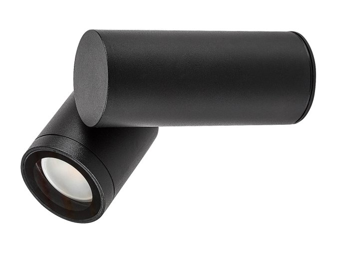 Čierne fasádne svietidlo Enol pre žiarovku GU10