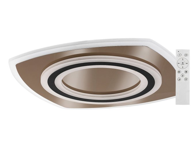 Čierno-zlaté stropné LED svietidlo Taneli2 hranaté 480x480mm 60W s DO