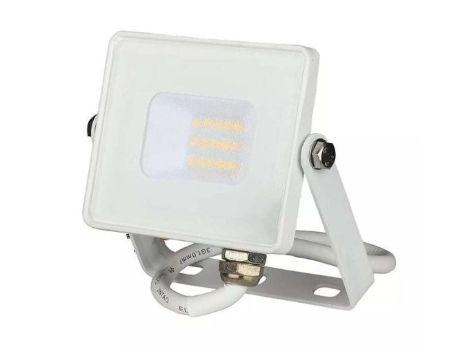 Biely LED reflektor 10W Premium – VYSTAVENÝ VZOROK BEZ OBALU