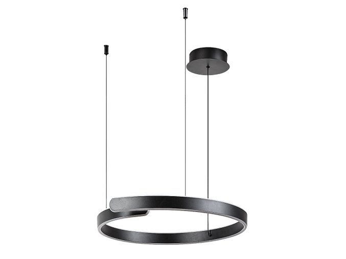 Čierne závesné LED svietidlo Silnora 570mm 35W CCT