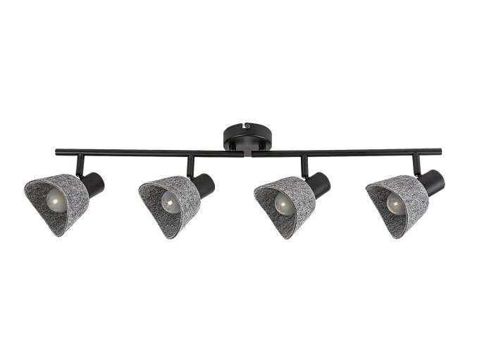 Sivé stropné svietidlo Farelia pre žiarovku 4x E14