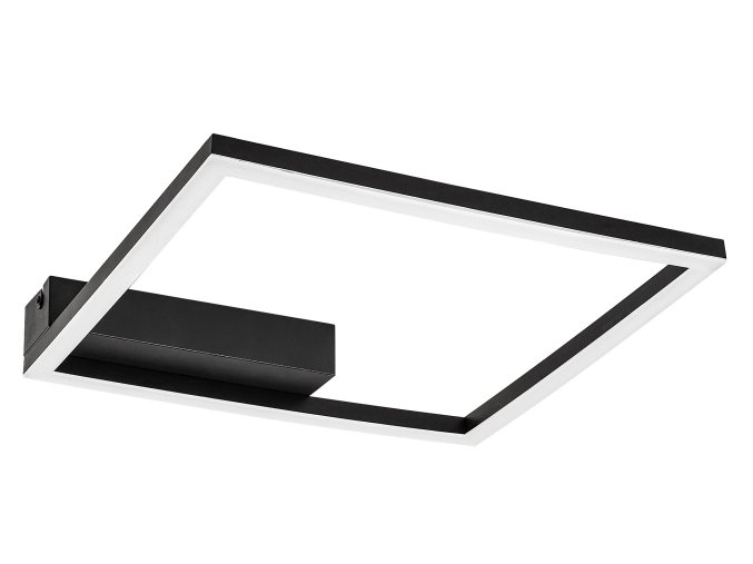 Čierne stropné LED svietidlo Heleth 330x330mm 24W
