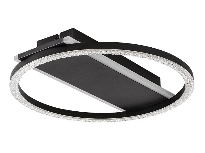 Čierne stropné LED svietidlo Kerstin 330mm 24W
