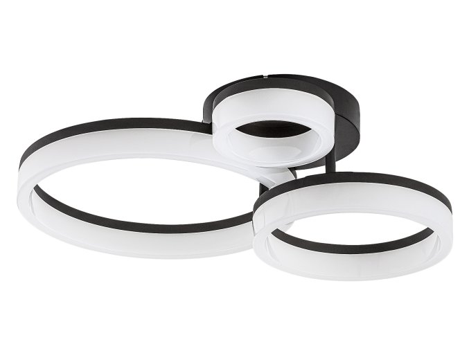 Čierne stropné LED svietidlo Amilia 510mm 24W CCT