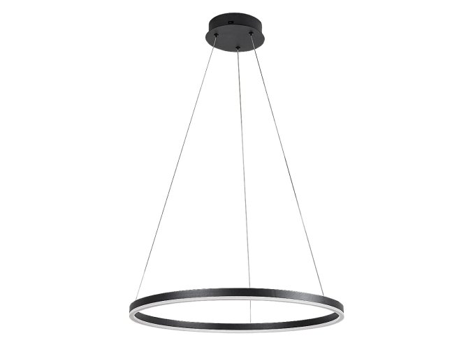 Čierne závesné LED svietidlo Isaure 600mm 35W CCT