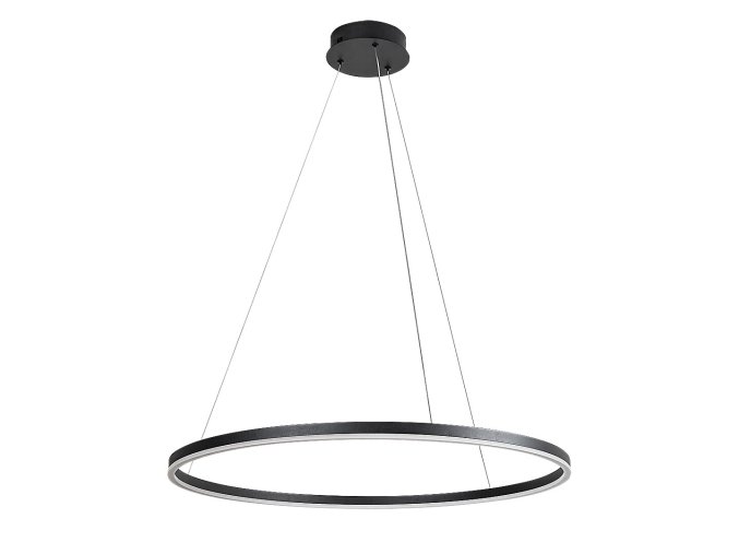 Čierne závesné LED svietidlo Isaure 800mm 45W CCT