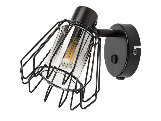 Čierne bodové svietidlo Emerencia pre žiarovku E14