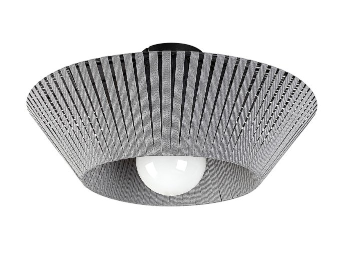 Čierno-sivé stropné svietidlo Revan pre žiarovku E27