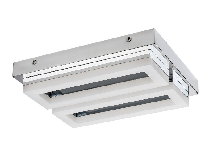Chrómové stropné LED svietidlo Blas 230x300mm 24W IP44